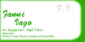 fanni vago business card